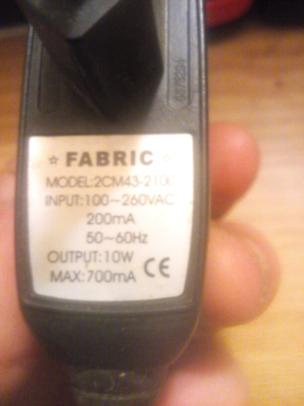 Зарядное устройство Fabric 2CM43-2100 для Samsung C100 5v 0.7a