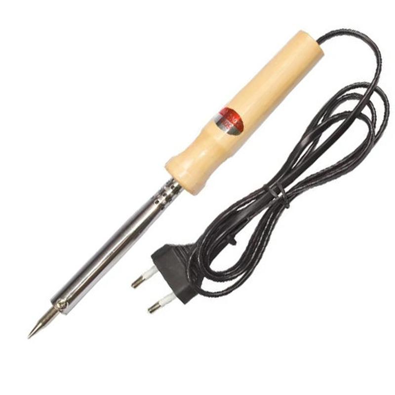 Паяльник 30W з дерев'яною ручкою WD-30W, 220V (жало B1), WD(30W): ціна ...