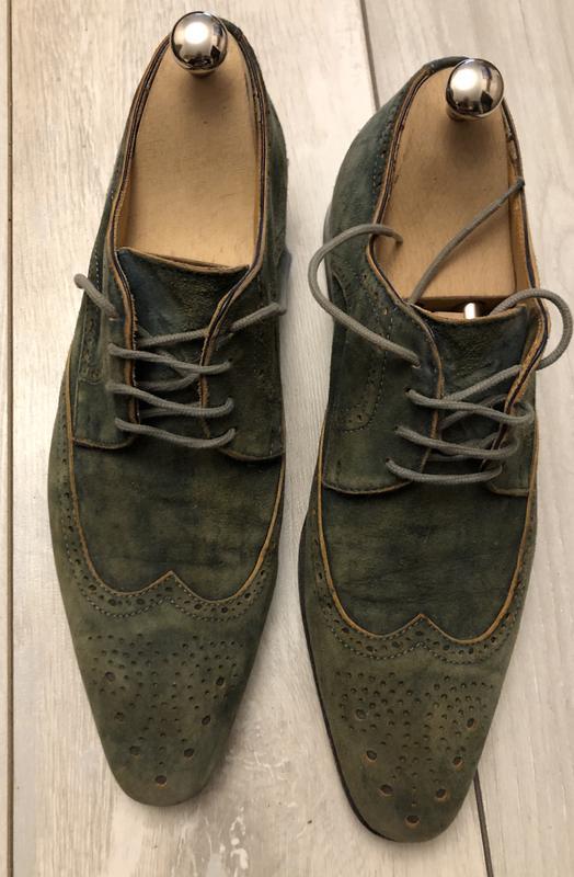 Кожаные мужские ботинки (43р.) италия