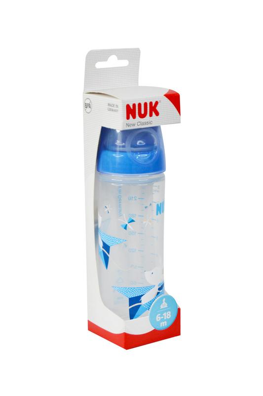 Бутылочка для кормления прозрачный-синий NUK