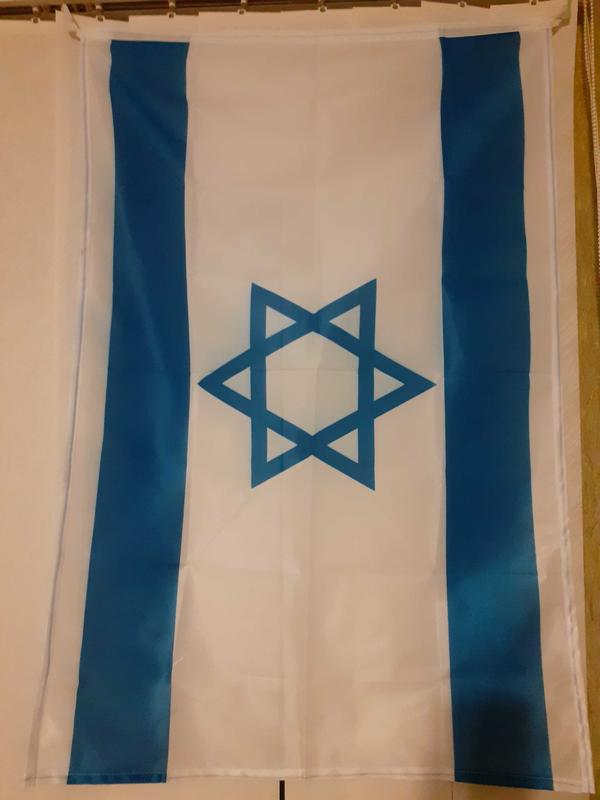 Флаг Израиля, крепление петли карабин