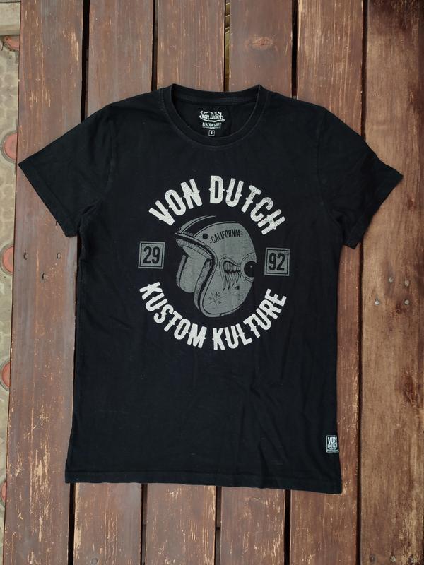 Эксклюзивная байкерская футболка von dutch cafe racer кафе рейсер