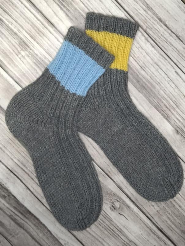 Мужские вязаные носки 41-42р - шерстяные носки - носки для под...