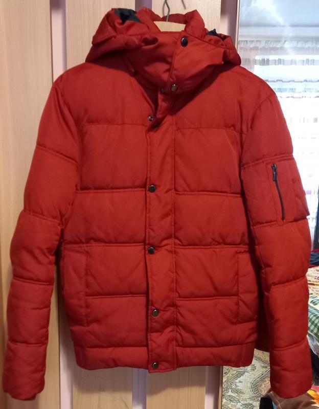 Куртка зимняя красная zara man