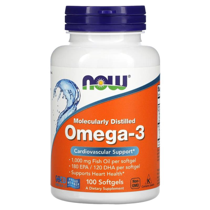 Рыбий жир с молекулярной дистилляцией Омега-3 Now Foods (Omega...