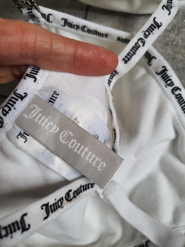 Juicy Couture co-ord elastic detail triangle bra in white - WHITE