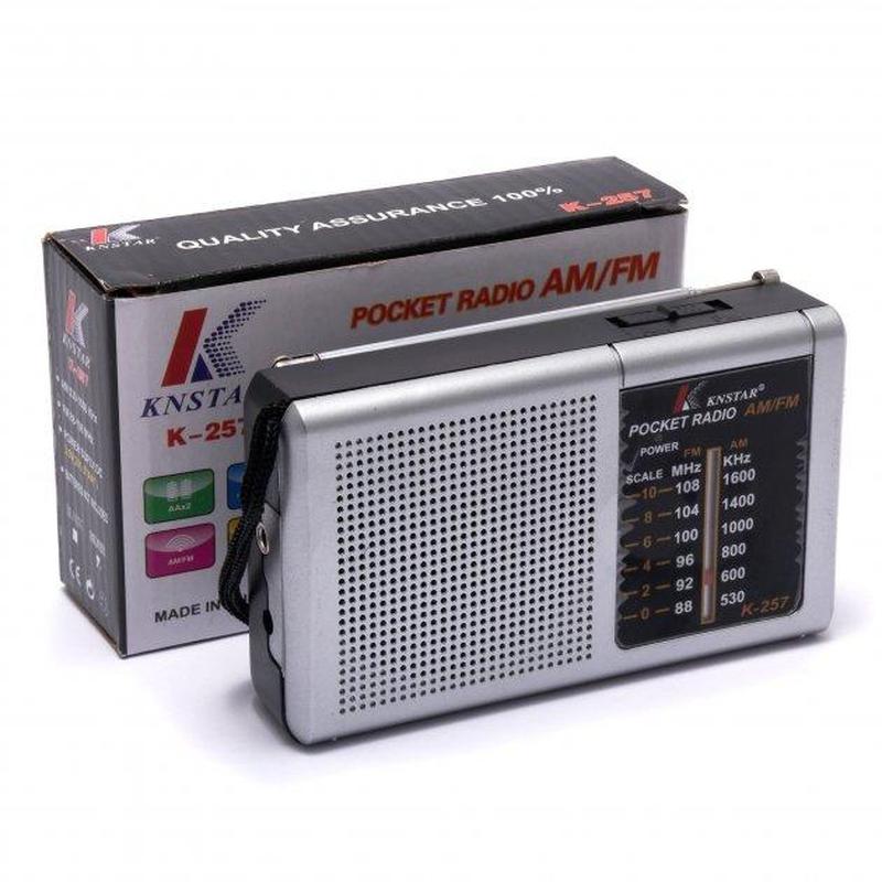 Портативное радио ретро Knstar K- 257 на батарейках 11*7 см