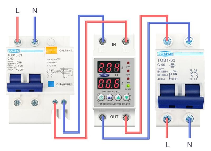 Реле напруги Tomzn TOVPD-60-EC, з захистом по струму - 750 ₴, купить на ...