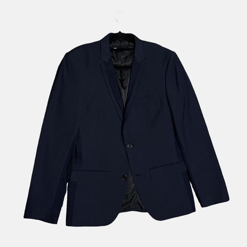 Мужской классический пиджак темно-синий стильный пошив we