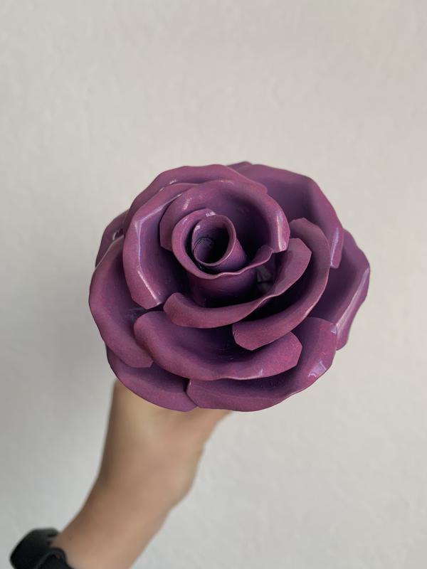 Кованая роза ручной работы подарок цветы из металла