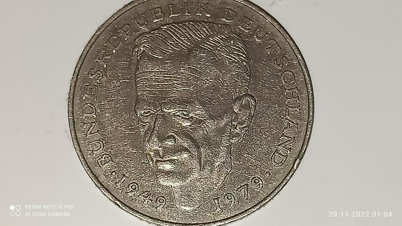 Монета 2 марки ФРГ 1982г. 