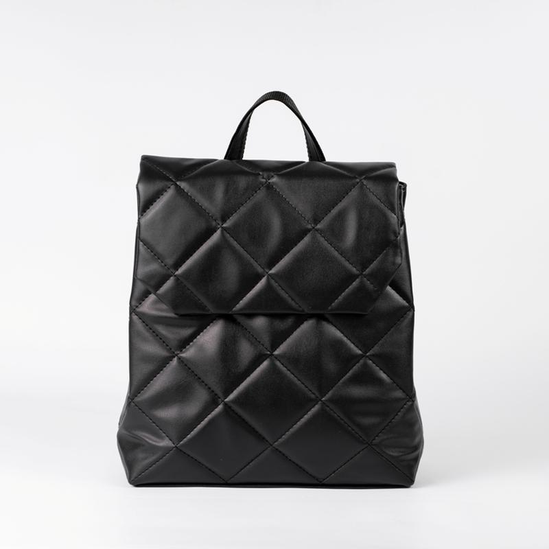 Женский рюкзак черный рюкзак стеганый рюкзак городской рюкзак