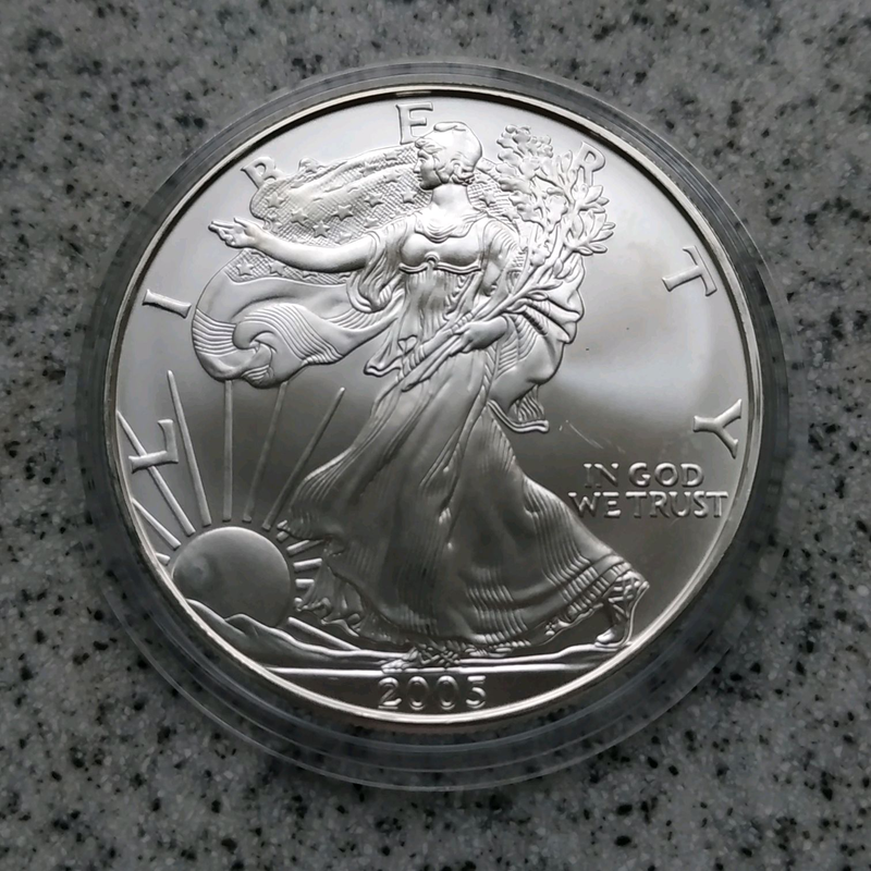 1 доллар США 2005 Серебро Шагающая Свобода Орел