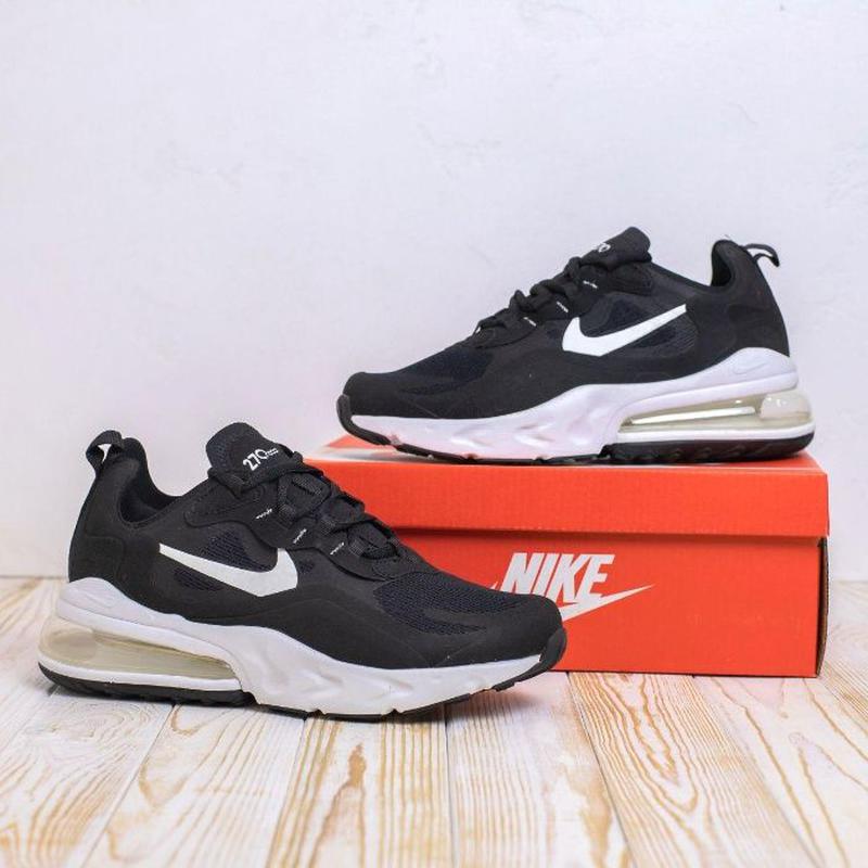 3168 Nike Air Max 270 React чёрные кроссовки найк аир макс реакт - 1149 ...