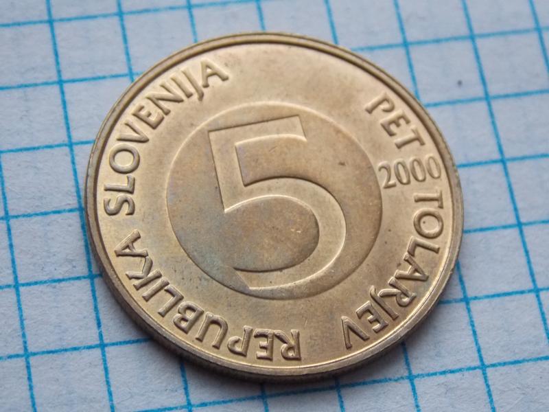 Монета Словении 5 толаров