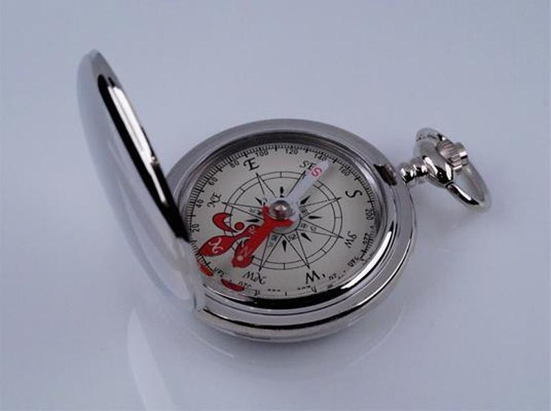 Карманный компас (цвет - серебро) арт. 03380