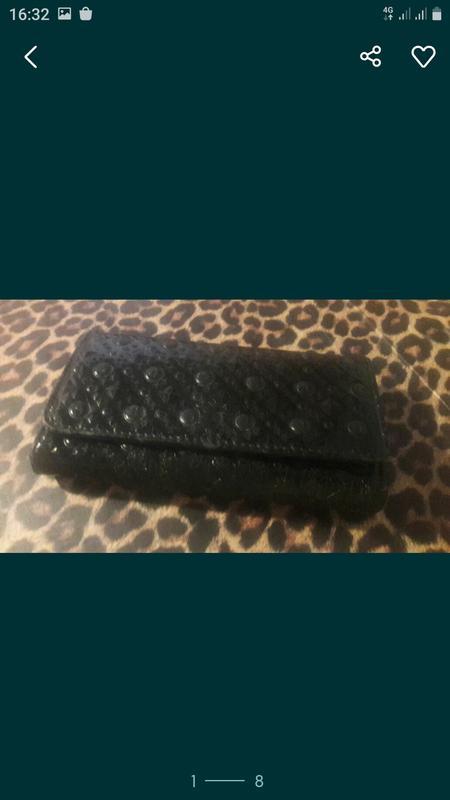 Женский кошелёк портмоне чёрный раскладной клатч