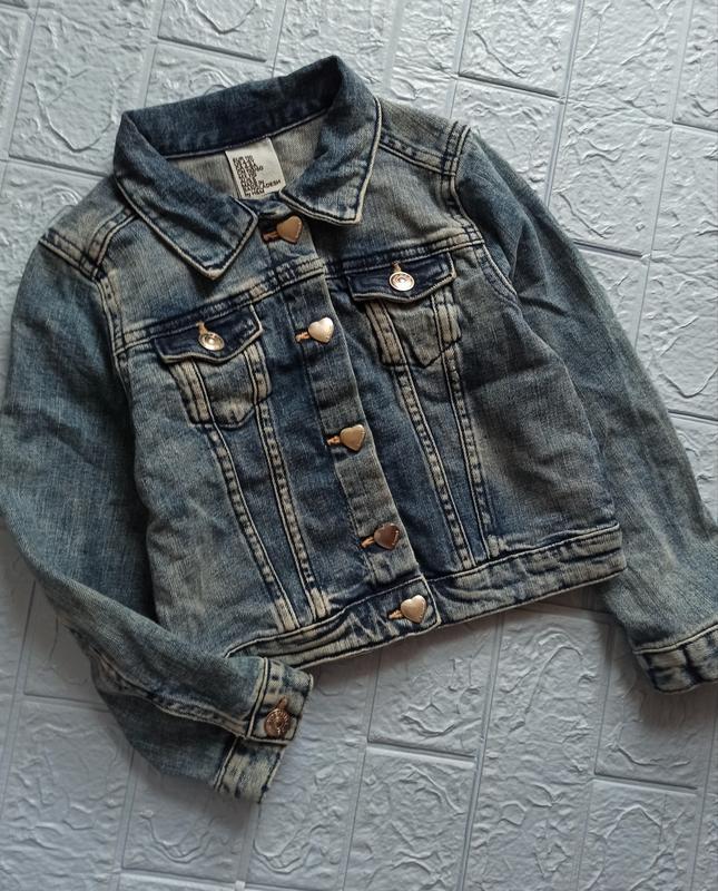 Джинсовая куртка h&m джинсовка на 4-5 лет джинсовый пиджак