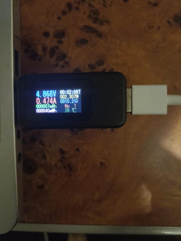 USB тестер напряжения,тока,емкости зарядников powerbank KWS-MX18L