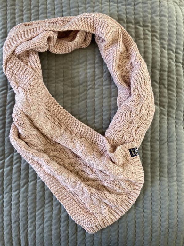 Вязаный розовый тёплый шарф super dry