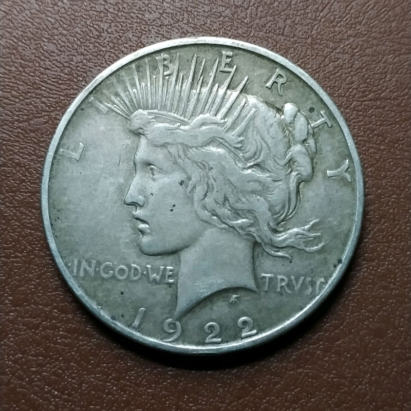 Мирный доллар США 1922 серебро