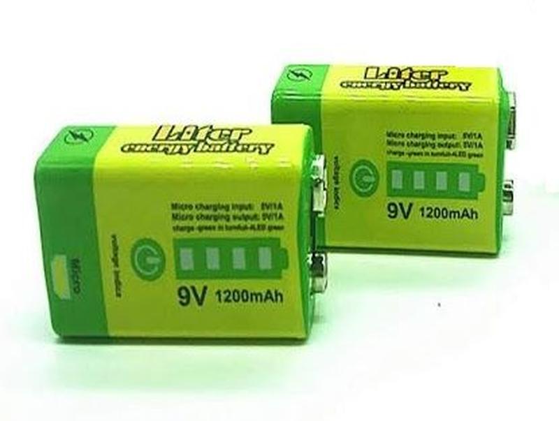 Аккумулятор Крона 9V 1200mAh Li-Ion зарядка micro-USB, PowerBank: цена ...