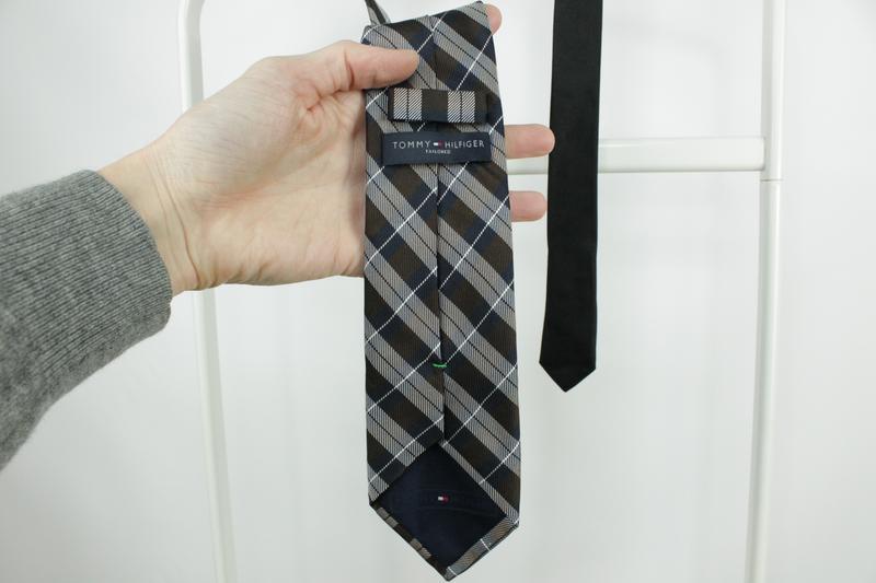 Стильна краватка галстук tommy hilfiger gray/brown stripped tie