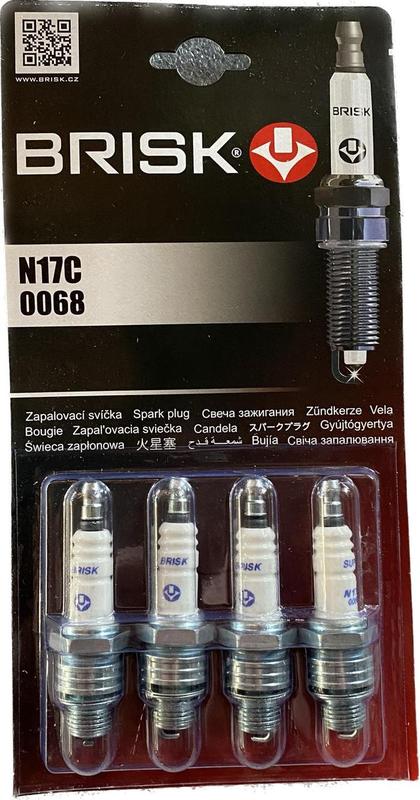 Свічки Brisk N17C 402 двіг Газ 53, 3307,Зил 130 (к-кт 4 шт.) - 249 ...