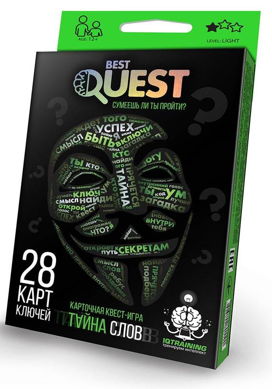 Карточная квест-игра "BEST QUEST", рус., 28 карт ключей, в кор... - 40 ...