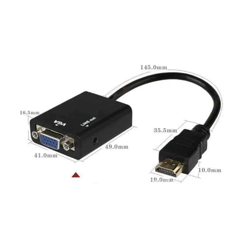 Адаптер, переходник с HDMI на VGA для передачи видео и аудио с...: цена ...
