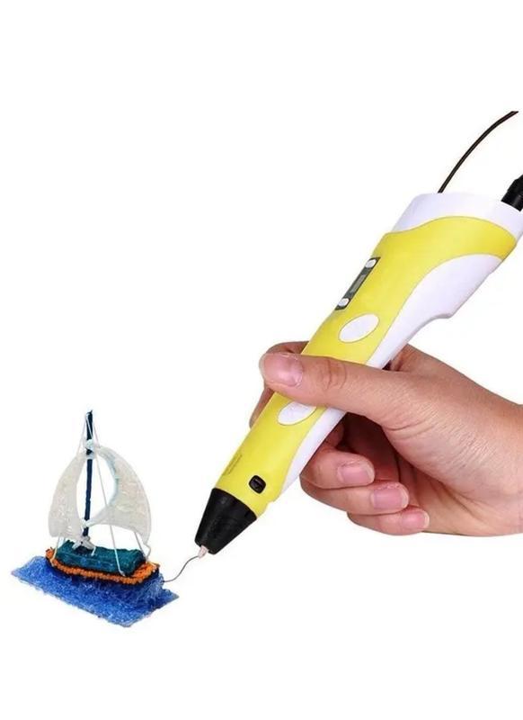3d-ручка c lcd дисплеем pen 3 (ручка 3д, 3д маркер) жовта ms