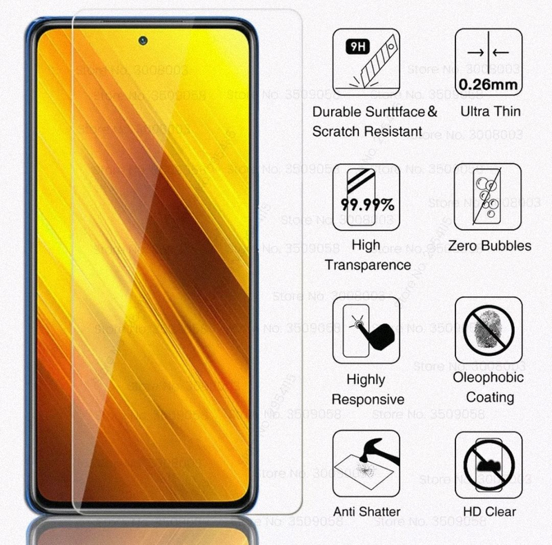 Защитное стекло на телефон POCO X3 и PRO с защитной пленкой - 100 ...