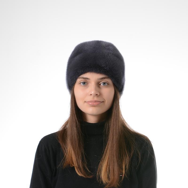 Жіноча зимова тепла норкова шапка