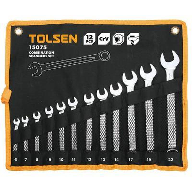 Набор инструментов Tolsen ключей комбинированных в чехле 12 шт...