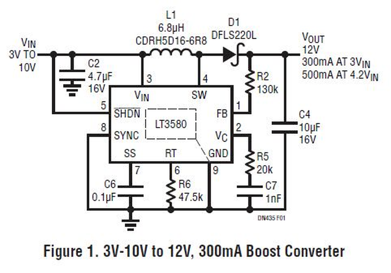 LT3580IDD Boost/Inverting DC/DC Converter With 2A Switch Soft-St.