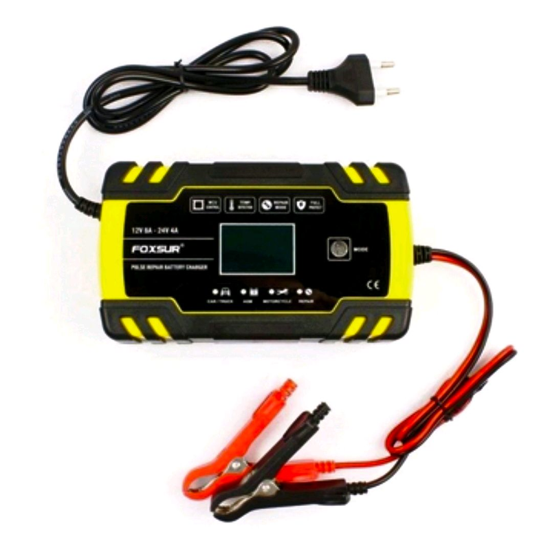 Зарядное устройство для автомобильного аккумулятора Foxsur 12V 8A: цена ...