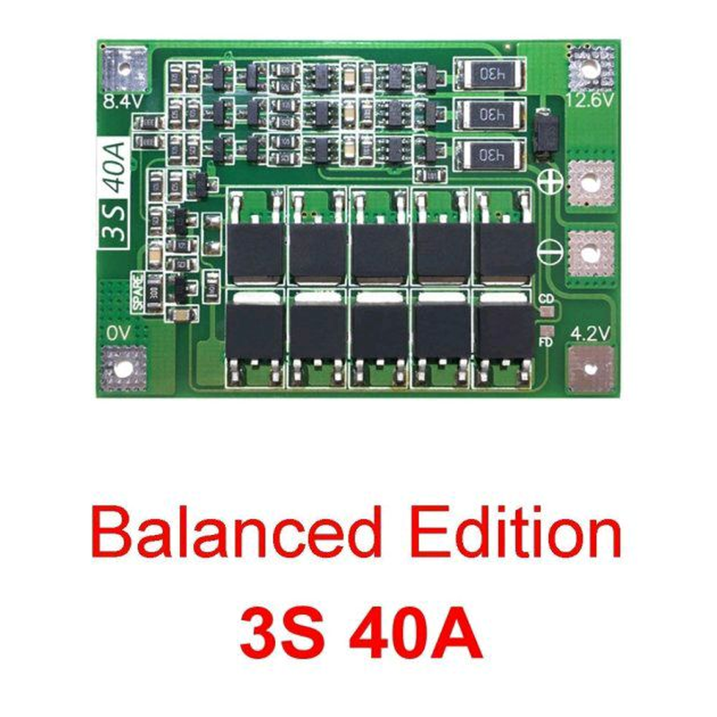 BMS 3S 40A 12.6V balanced с балансировкой контроллер заряда плата