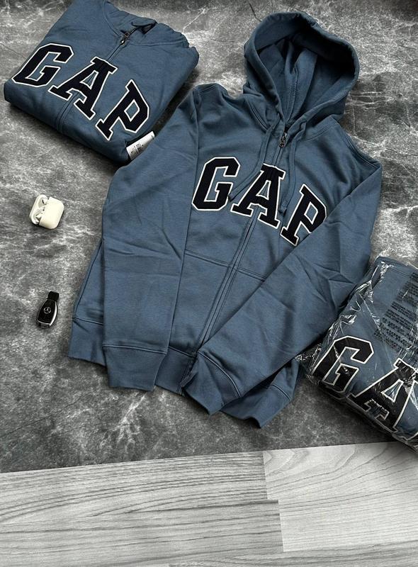 Zip-худи gap голубое мужское (оригинал) - 1499 ₴, купить на ИЗИ (64510345)
