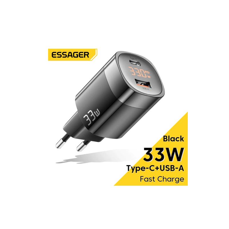 Быстрая зарядка ESSAGER 33W GaN PD QC зарядное устройство блок - 330 ...
