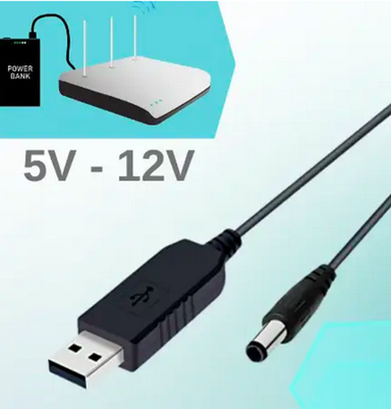 Универсальный кабель для роутера\модема USB-DC на 5.5 x 2.1мм / 1