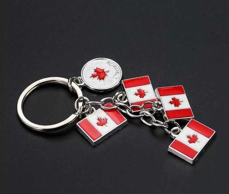 Сувенир брелок канадский флаг Канада Canada металл 5 подвески ...