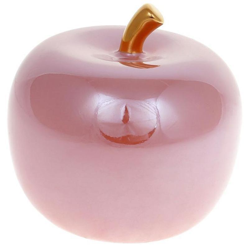 Статуэтка bona фарфоровая яблочко 12х12х12см розовый перламутр...