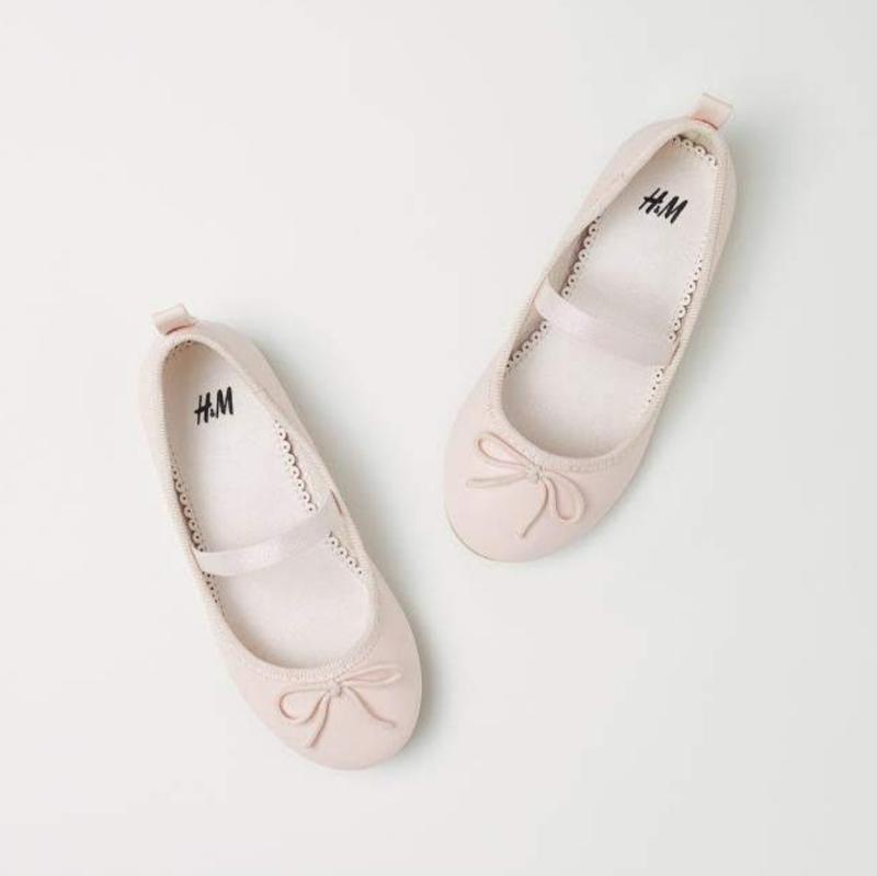 Туфли балетки h&m для девочки, цвет пудра