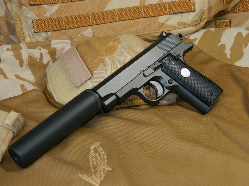 Іграшковий металевий пістолет Galaxy G.2A браунінг, глушник, кулі: ціна ...