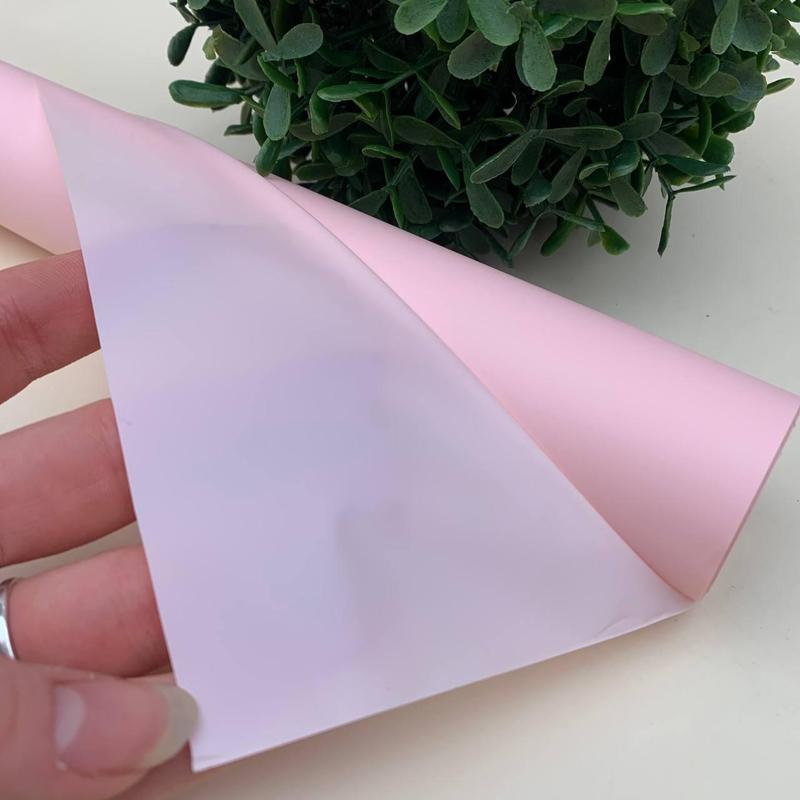 Упаковка для цветов розовая (пленка корейская) 50см на 9м.