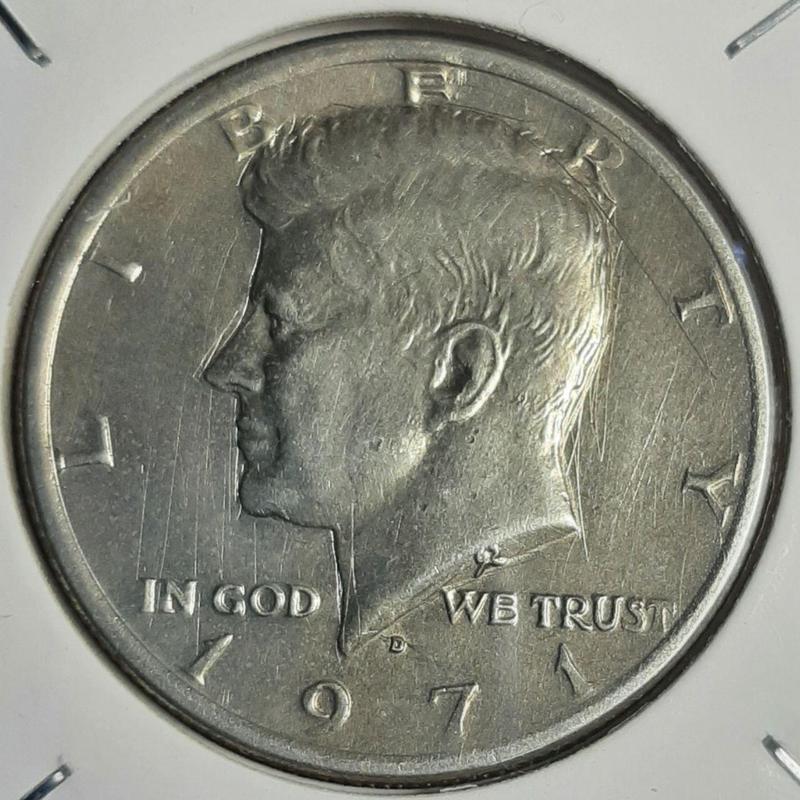 Монета США ½ доллара, 1971 года, Без отметки монетного двора