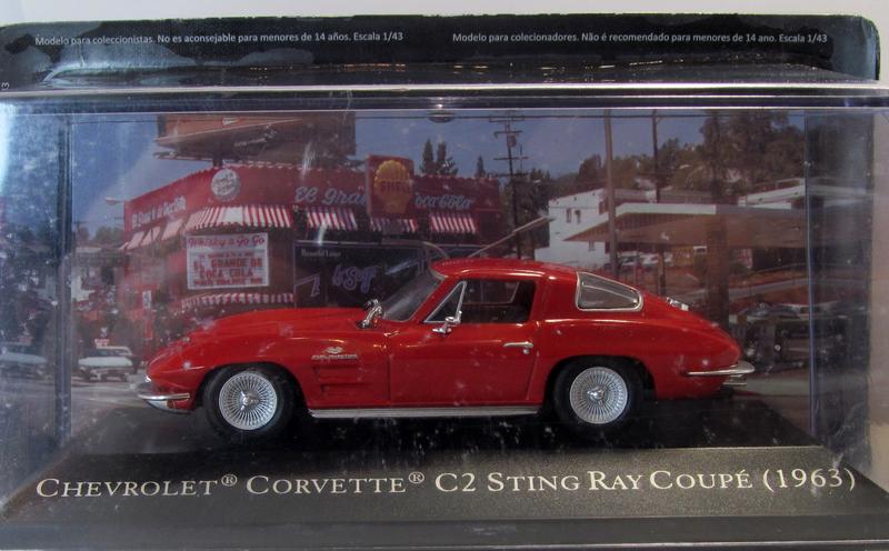 Chevrolet Corvette C2 Stingray Coupe 1963, American Cars №4. 1:43