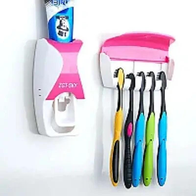 Дозатор для зубной пасты + подставка для зубных щеток