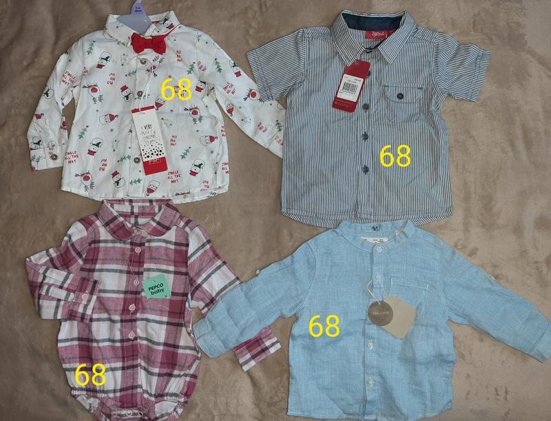 Сорочки на немовлят, нові, дуже стильні, 68р всі 4, деталі в о...