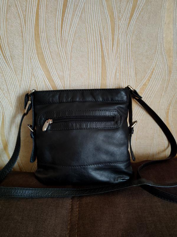 Черная кожаная сумка nova leather